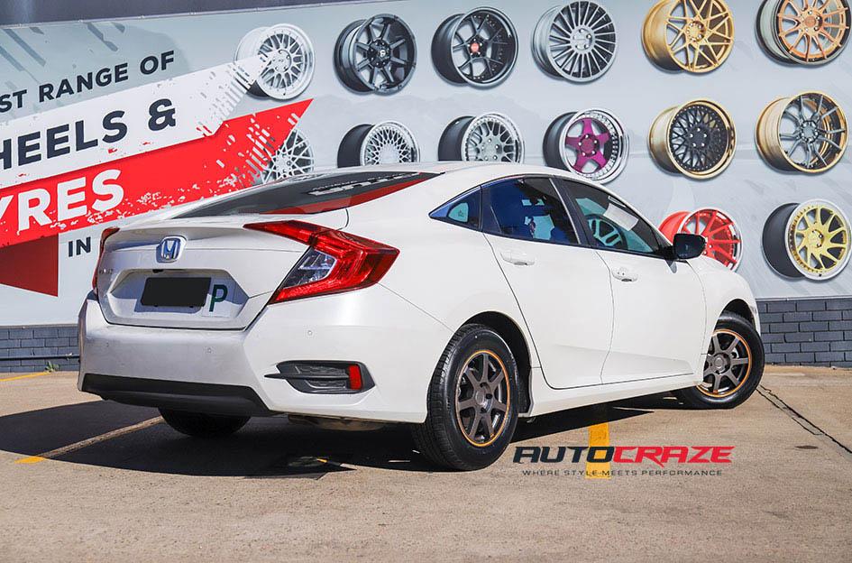 HONDA CIVIC MR132 MATTE GREY ORANGE STRIPE